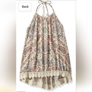 Billabong Paisley Print Mini Dress - Cream and Red